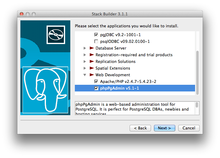 Software selection: phpPgAdmin v5.1-1