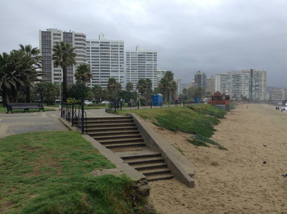 La playa de Viña del Mar, Chile