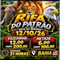 FAZEDINHA 12,00 PARA 200,00 METADE 6,00 PARA 100,00 HORÁRIO 21 HORAS BAHIA