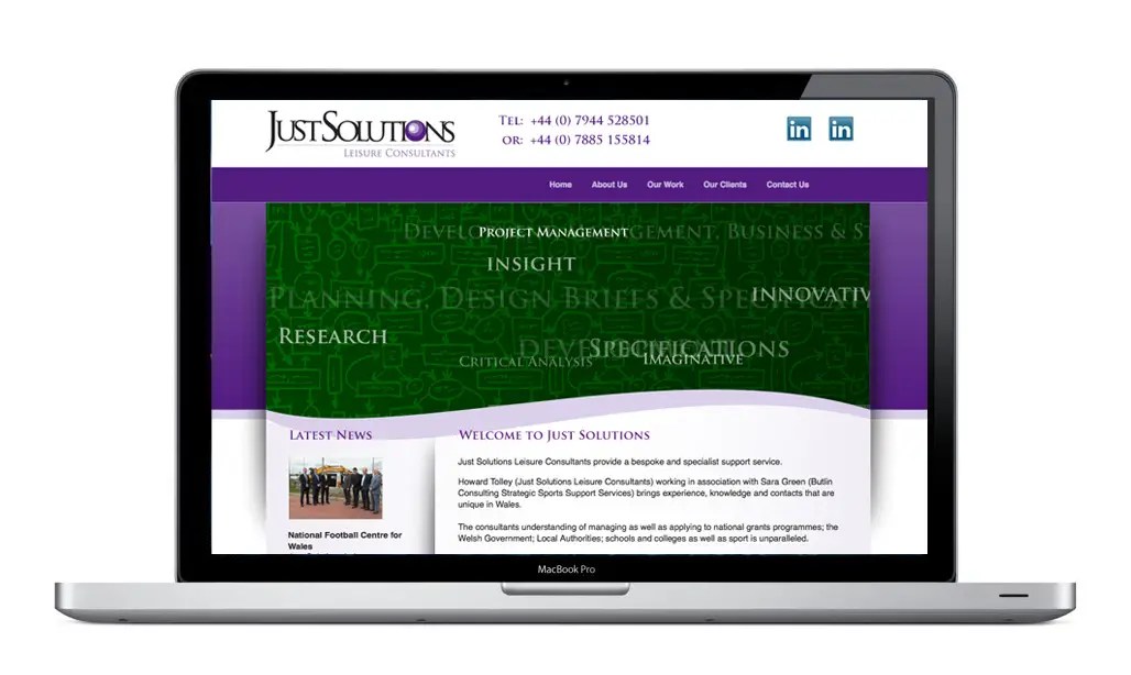 Just Solutions homepage