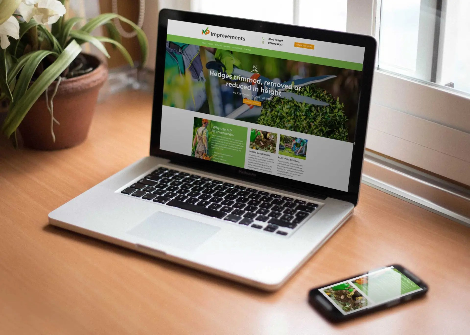 MP improvements website design Porthcawl Bridgend