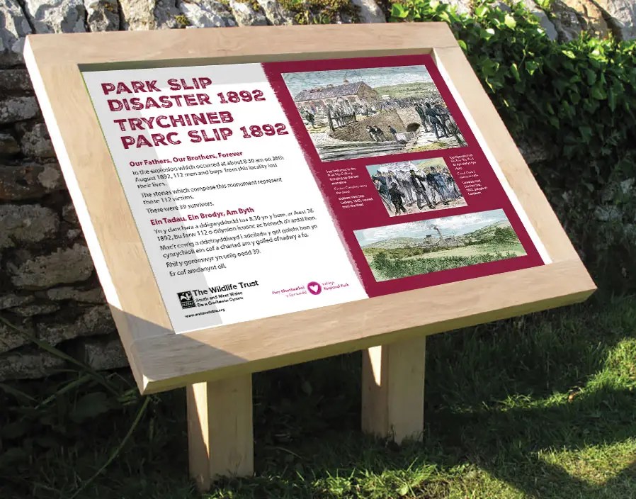 Park Slip Colliery Disaster interpretation panel