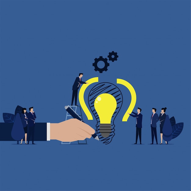 Teamwork Sparks Innovation Bright Ideas And Collaborative Success - Gorgeous Mobile Dark Images | Free Download