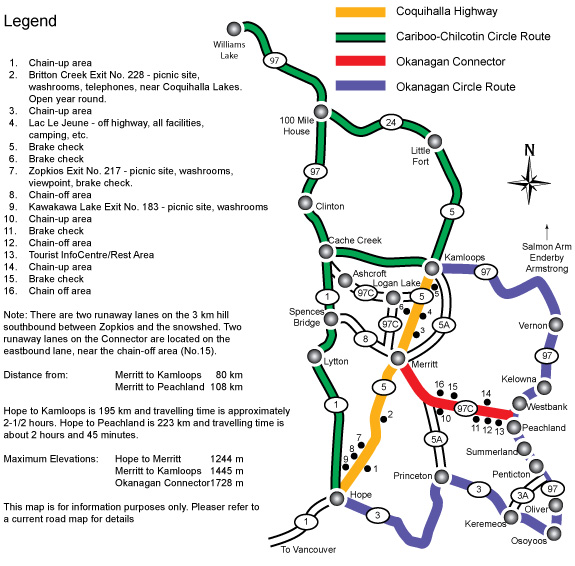 Solve Coquihalla Highway Map Jigsaw Puzzle Online With Pieces.