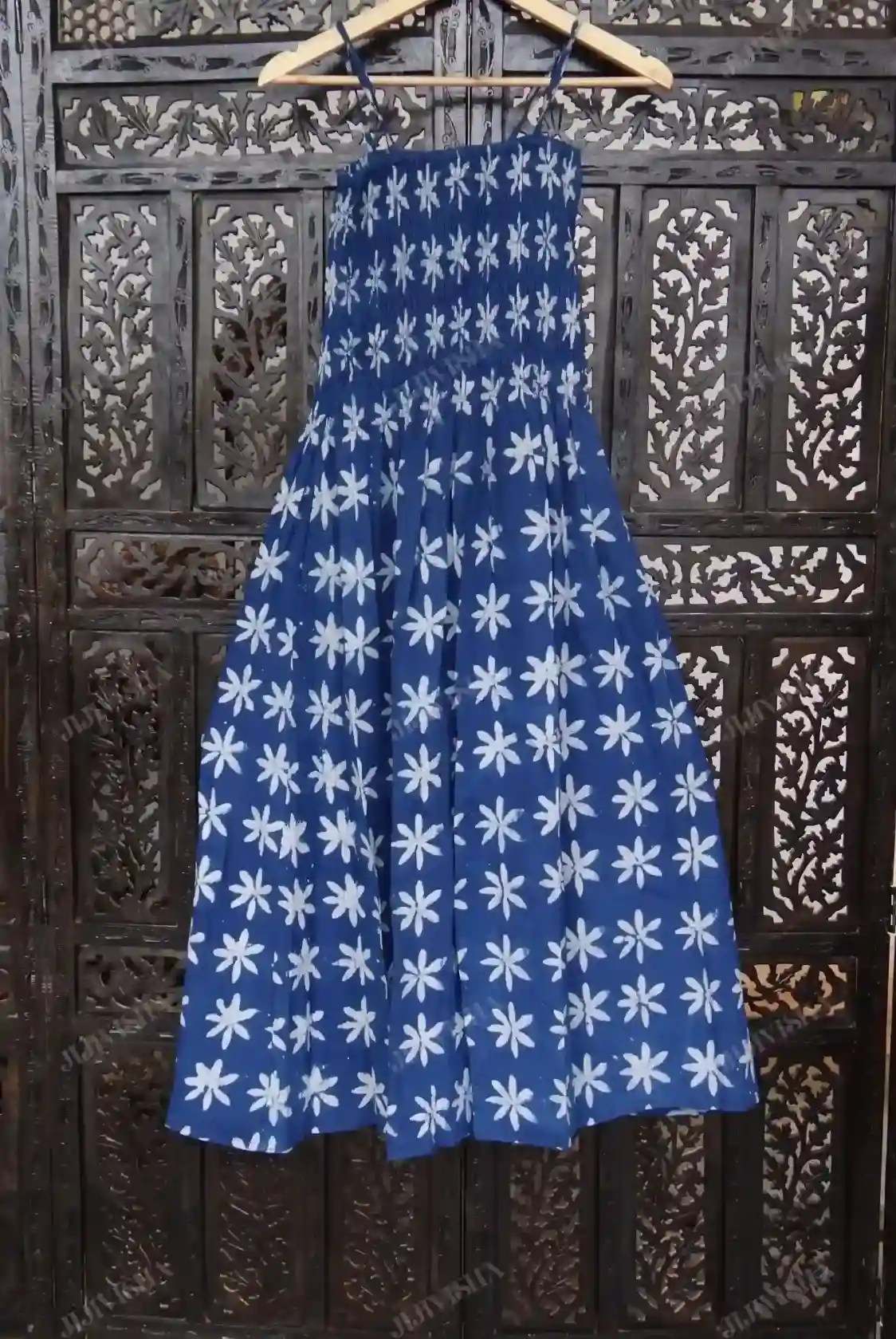 Buy Indigo Block Print Cotton Tunic Online