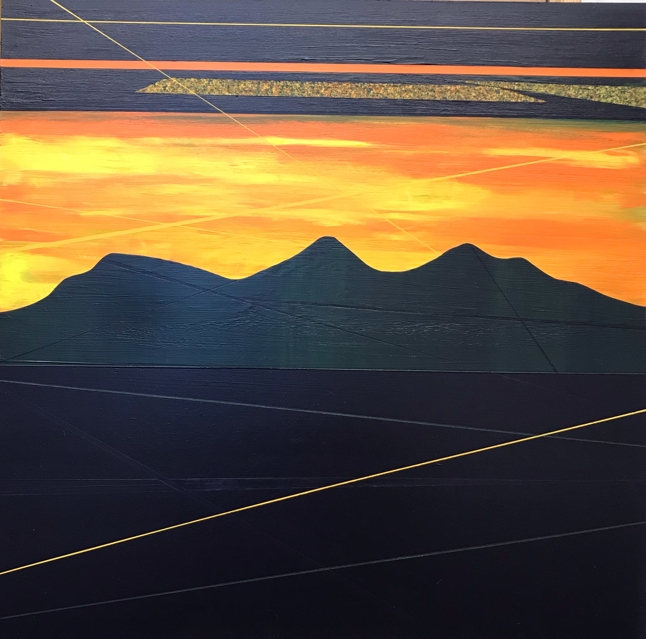 Sunset, clouds and lines at Scott's View - sold