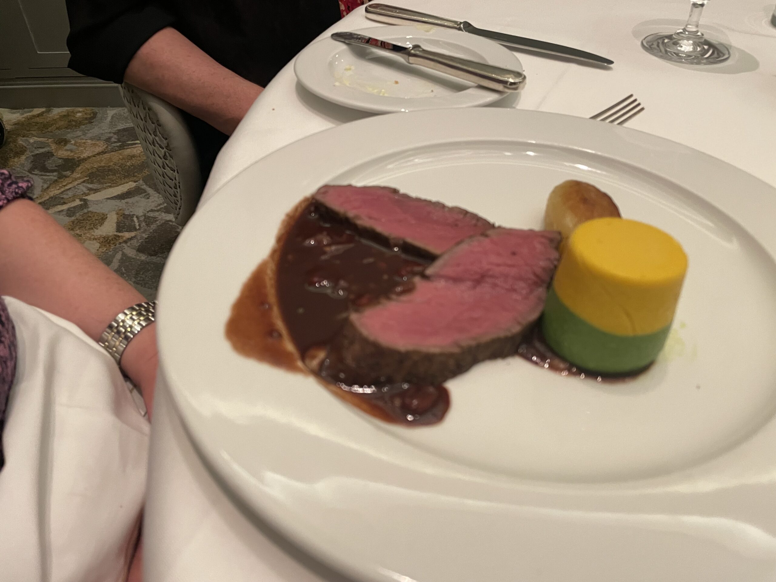 Beef tenderloin but the disk thing next to it was AWFUL!