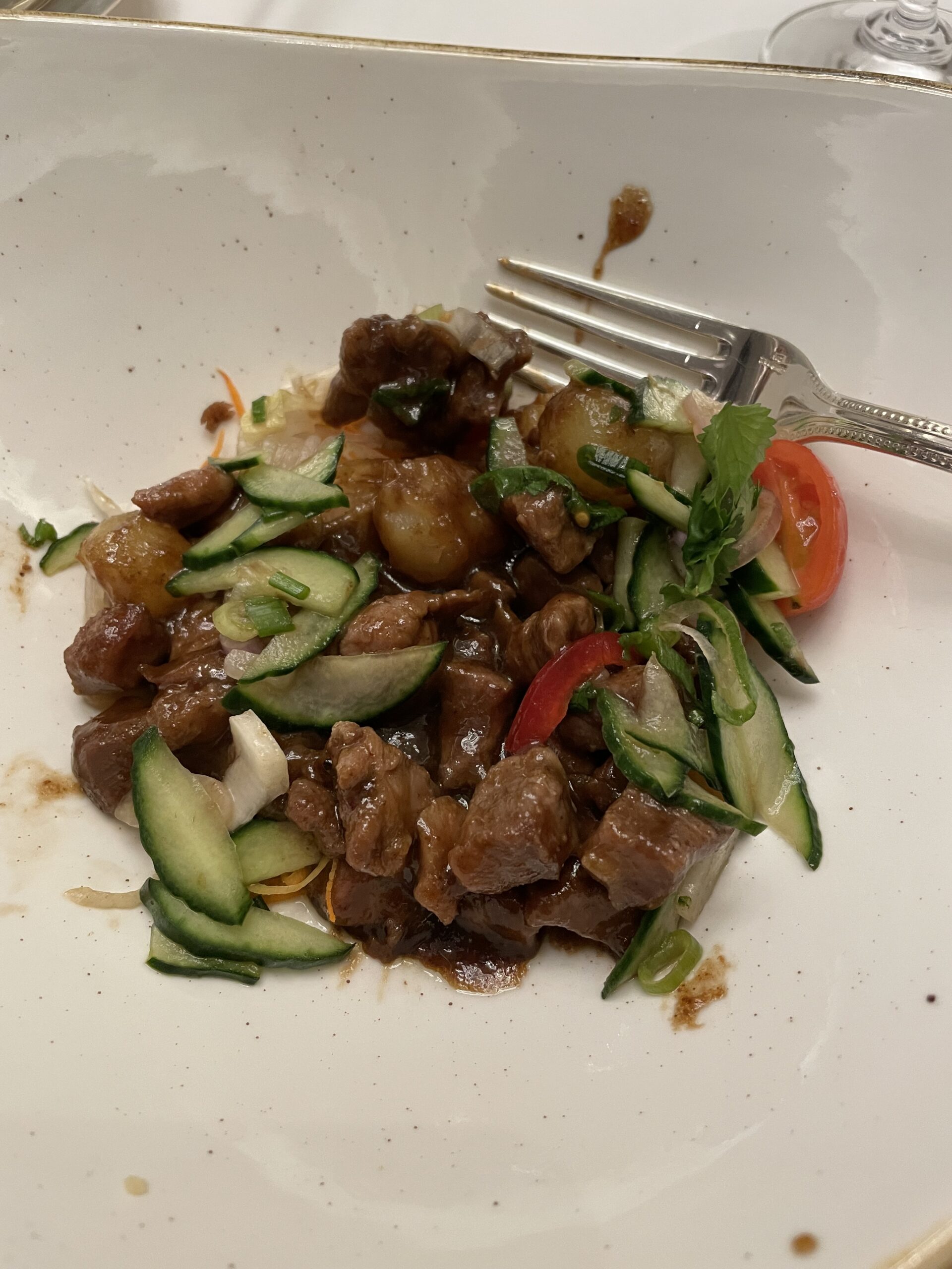 Thai Beef salad. Really good.
