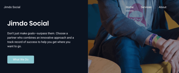 Bouton d’appel à l’action sur un site Jimdo