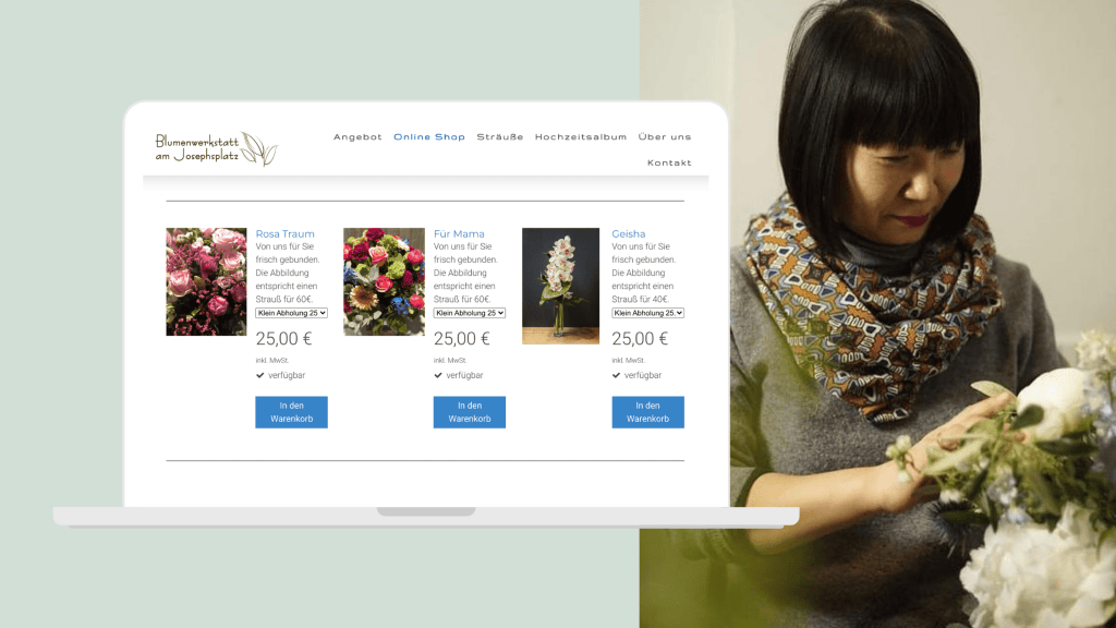 screenshot of a website