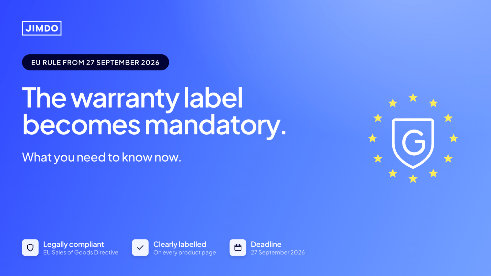 The Legal Guarantee Label from 27 September 2026: What Your Online Shop Needs to Know Now