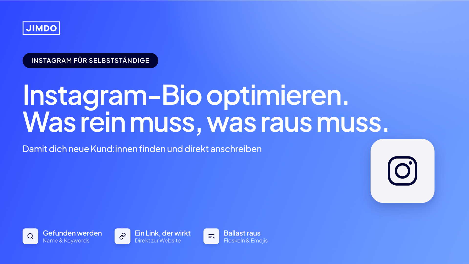 Instagram-Bio optimieren für Selbstständige in nur 10 Minuten
