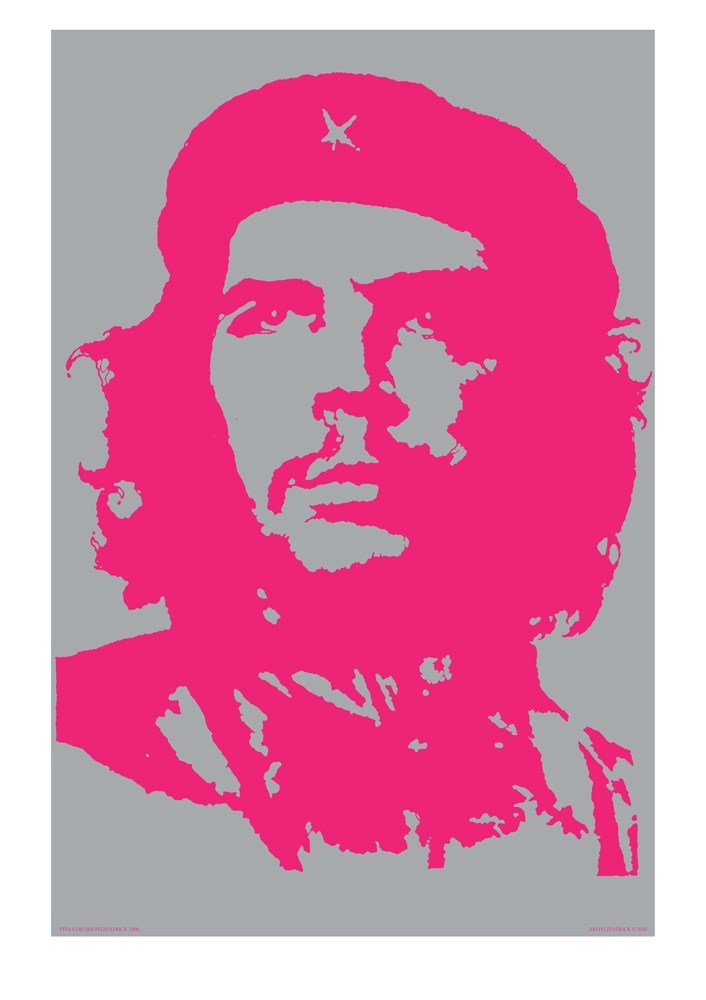 Viva Che 1968! Che Guevara Poster Print Silver Variation – Jim