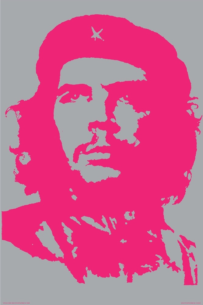 Viva Che 1968! Che Guevara Poster Print Silver Variation