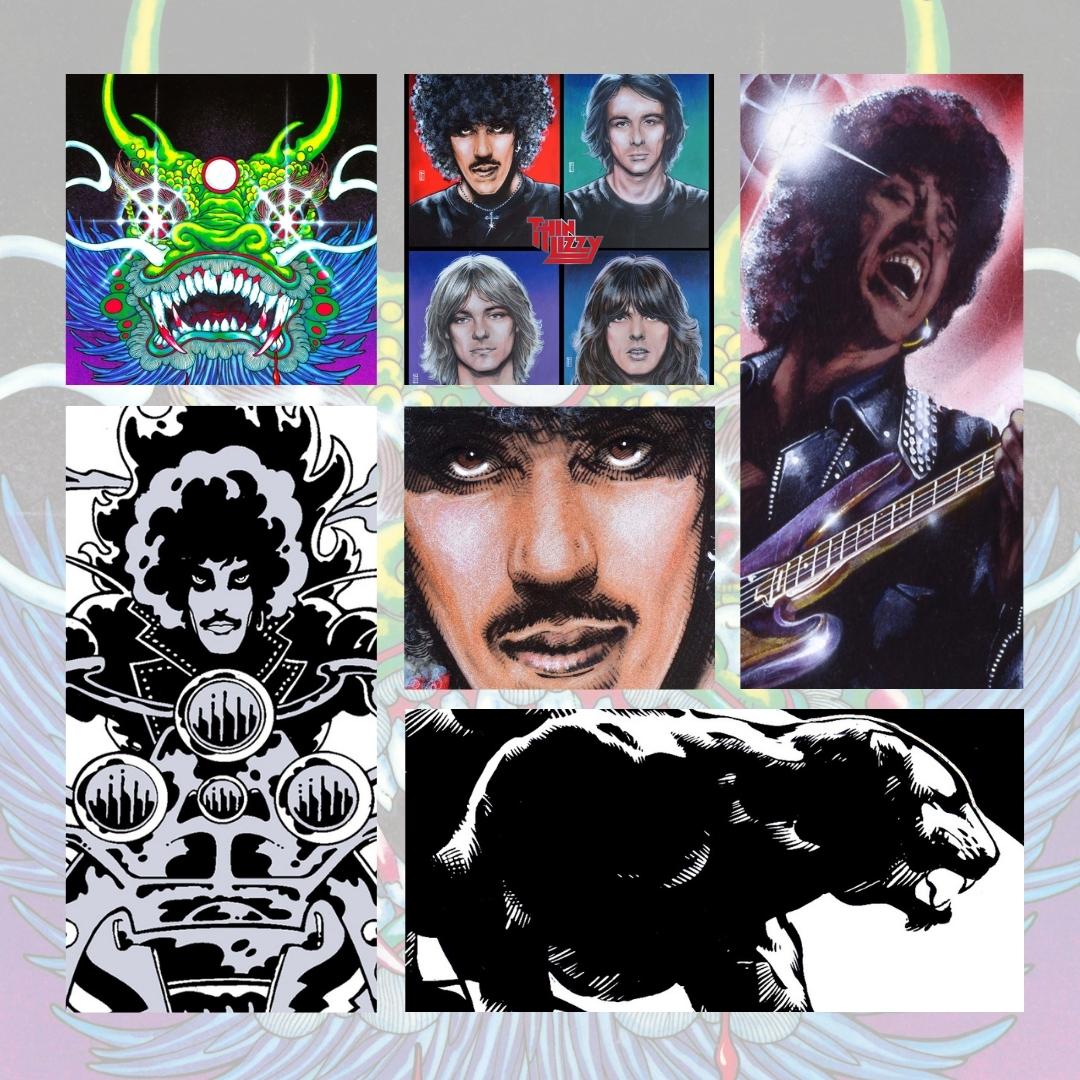 【貴重】Thin Lizzy at Last B2ポスター Thin Lizzy Artwork Set of 6 Prints – Jim FitzPatrick