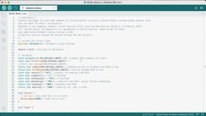 graphic of the Arduino IDE with MLDX Rotor code