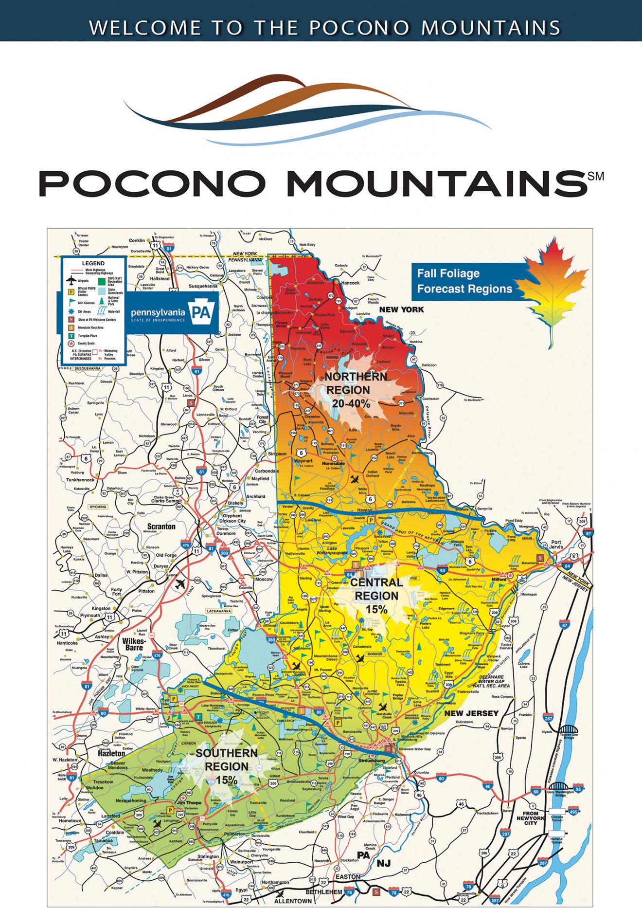 5 Best Areas To View Fall Foliage In The Poconos The Current Fall Foliage Map 1320x1866 