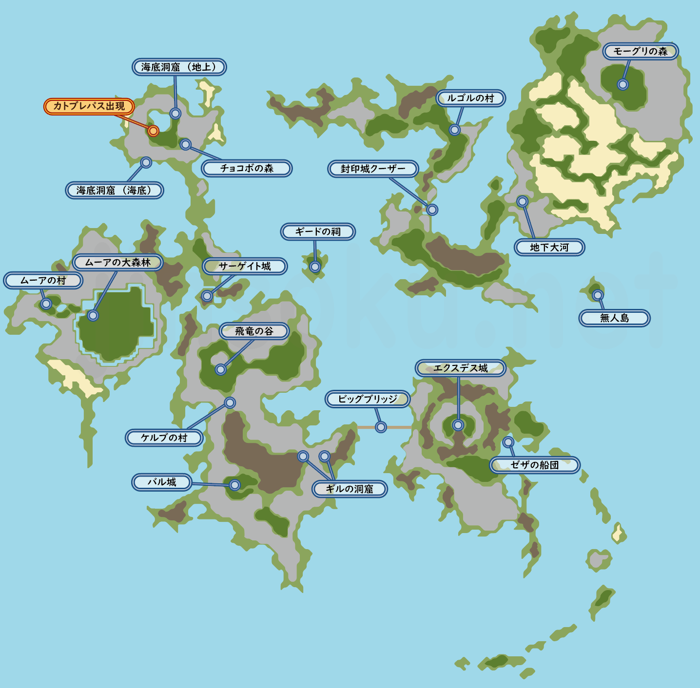 FF5】第二世界のワールドマップ｜FF5ピクセルリマスター攻略@じんそく