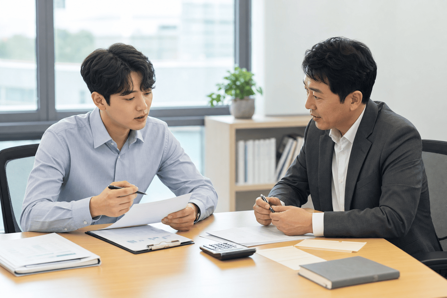 연장근로 시간과 수당을 확인하는 직장인