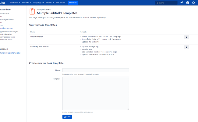 Create Subtask Templates | Multiple Subtasks For Jira