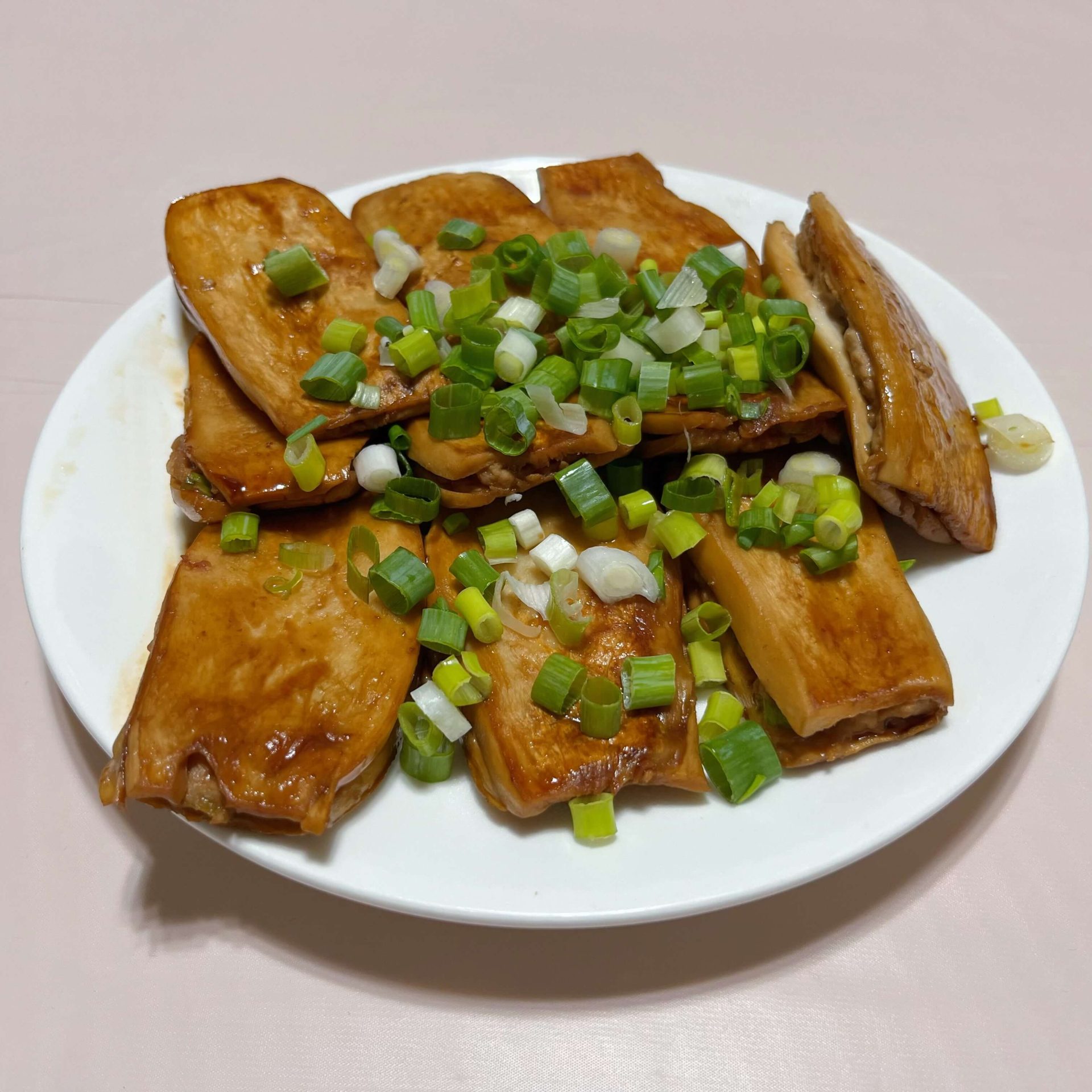 紅燒杏鮑菇夾肉