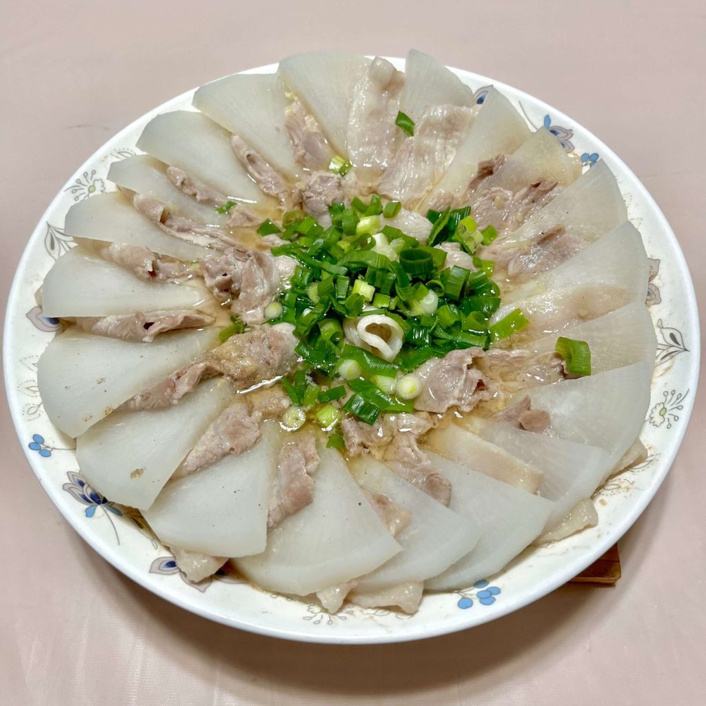清蒸蘿蔔五花肉片