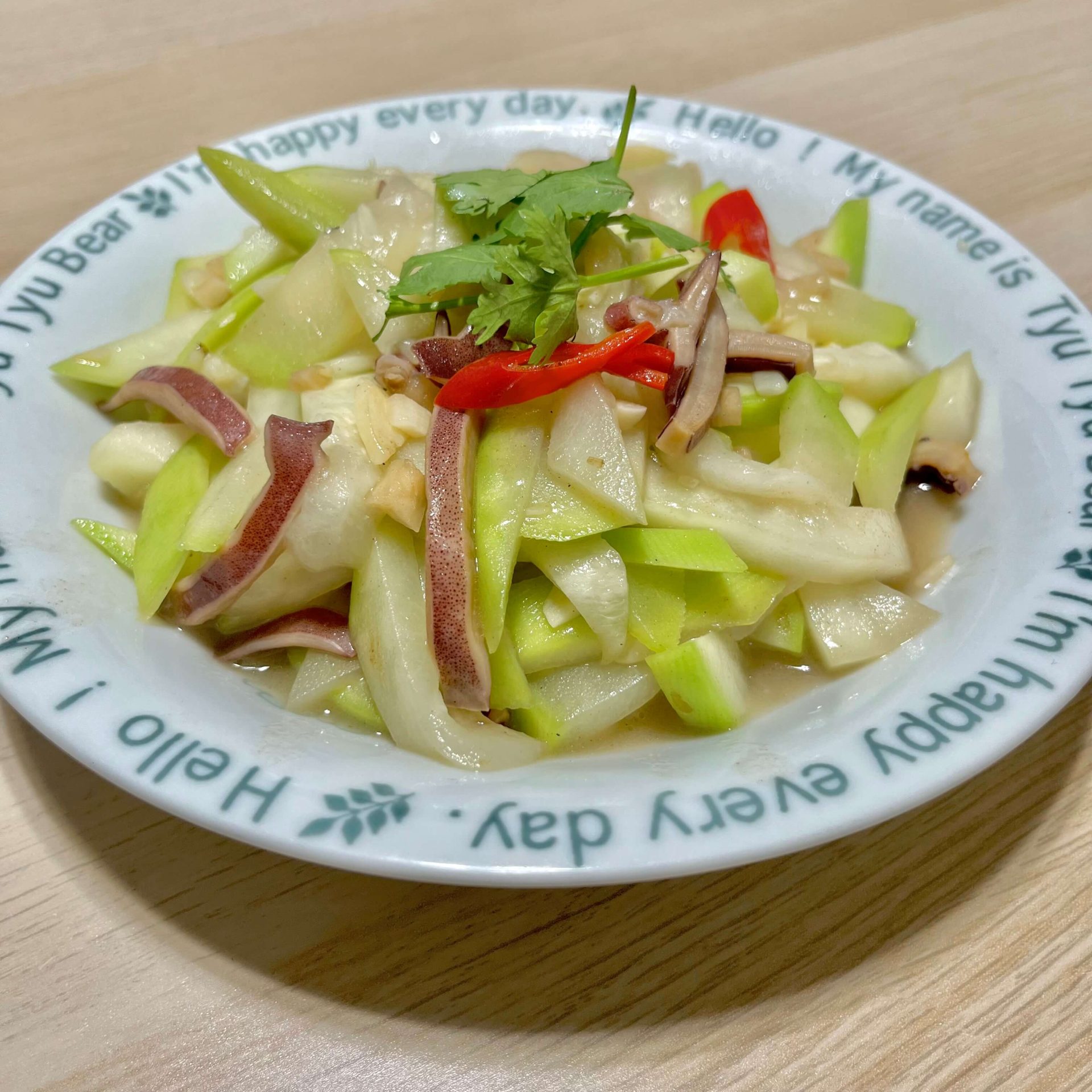 魷魚乾炒蒲瓜