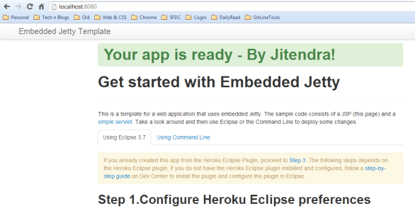 Getting Started with Embedded Jetty in Heroku