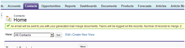 Extended Mail Merge - XMM Confirmation Window