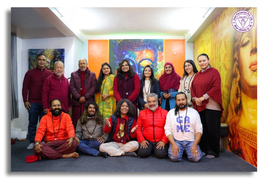 Group meditation session