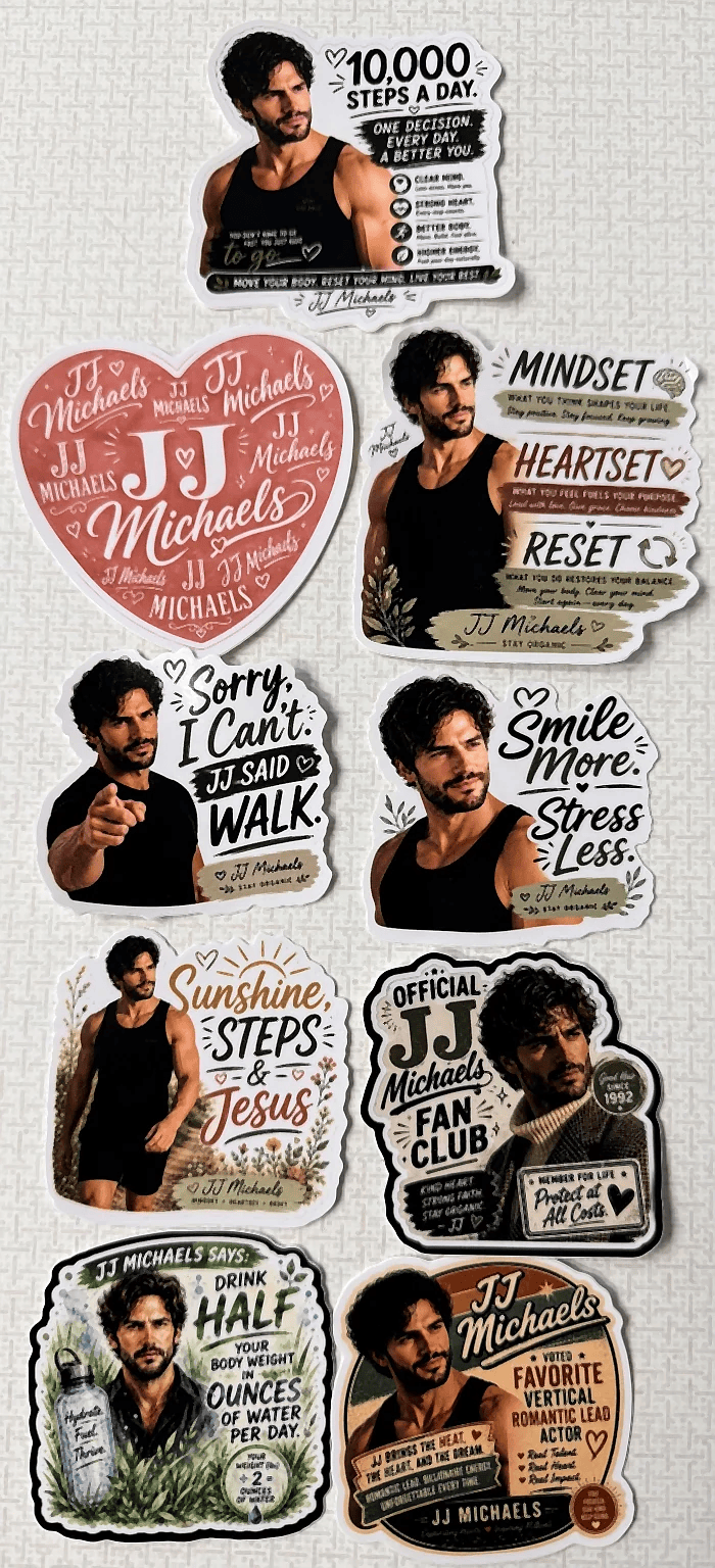 Set of 9 Limited Edition Stickers JJ Michaels Save Money