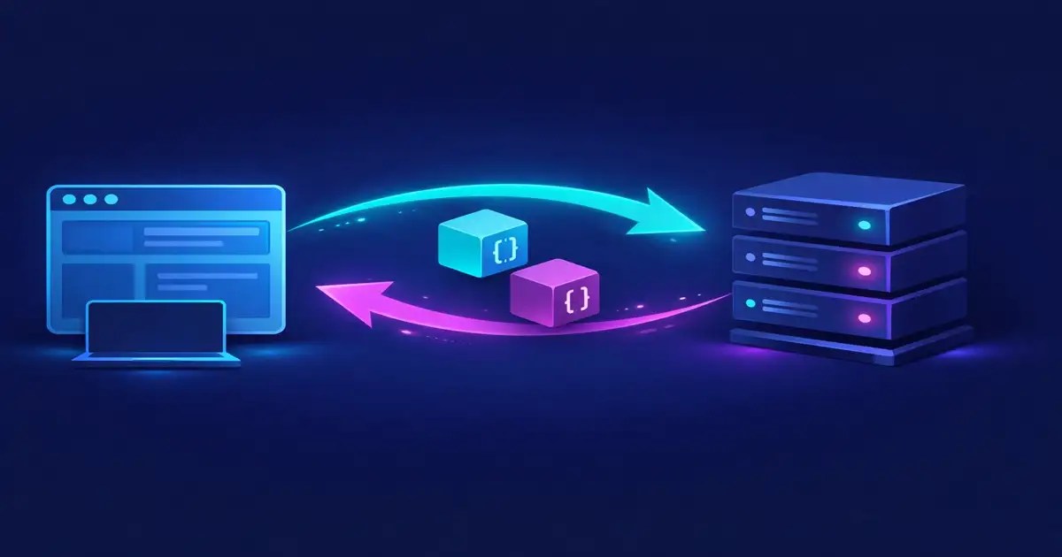 REST API client and server communication illustration