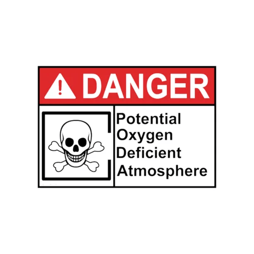 Oxygen Deficient Atmosphere Danger Sign - JKD Brands