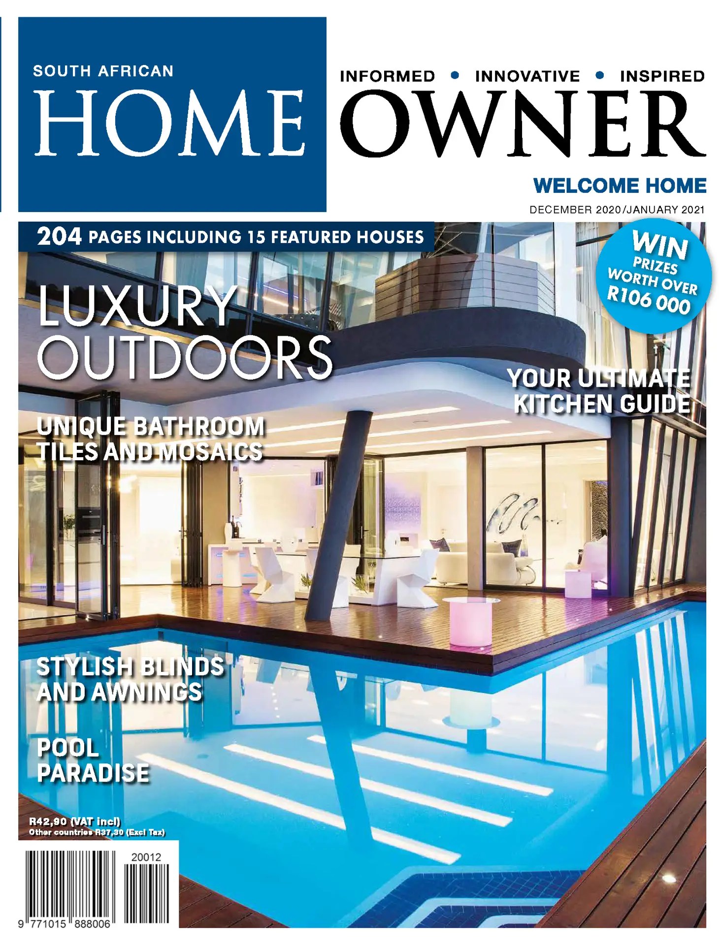 SA Home Owner magazine cover, December and January 2021 issue