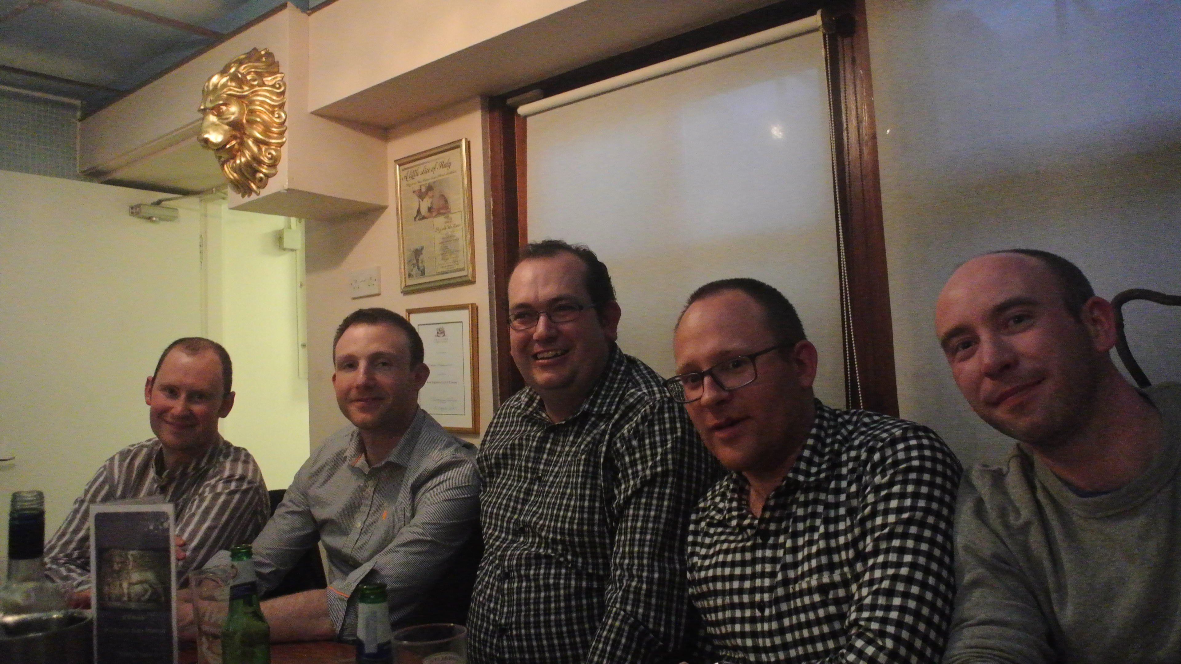 Not a colourful shirt amongst them!