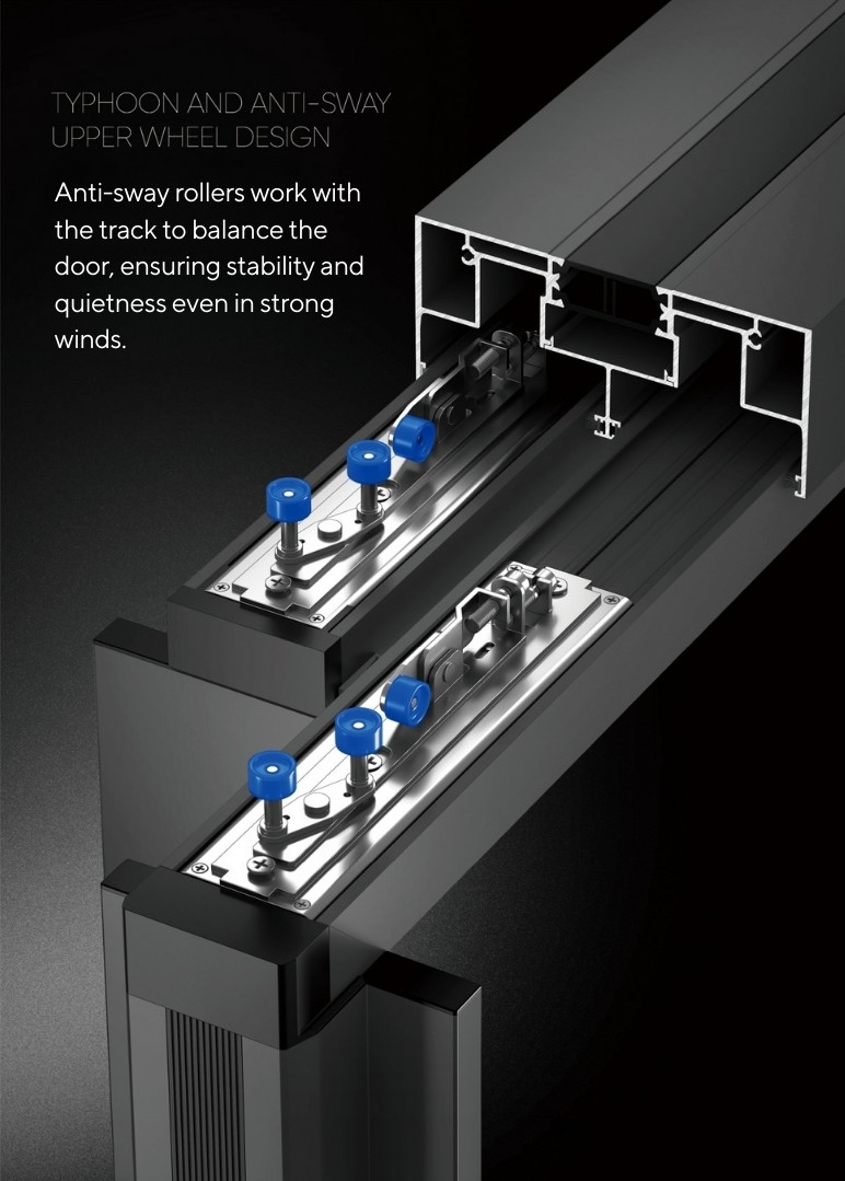 outdoor tracks and windproof drain covers ensure smooth drainage, providing you with a space free from water accumulation. 1