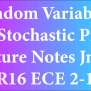 Random Variables And Stochastic Process Lecture Notes Jntuk R16 ECE 2-1 ...