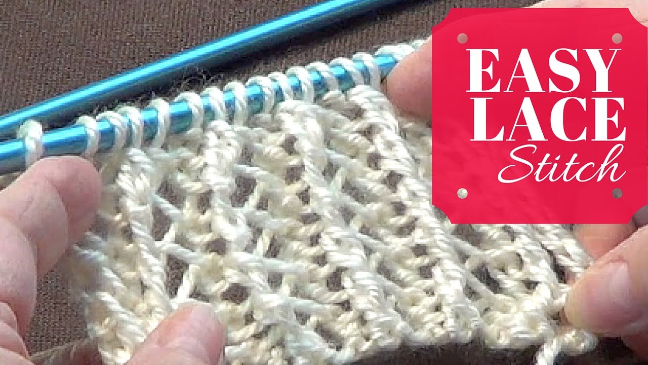 Easy Lace Stitch One Row Repeat