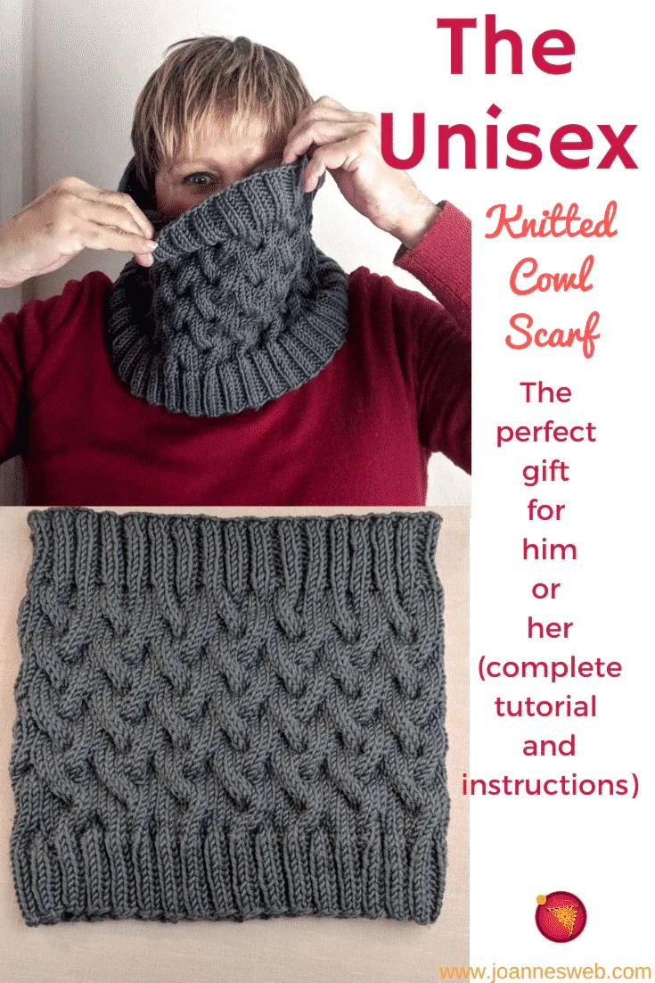 Knitted Cable Infinity Scarf - Circular Knitting Infinity Cable Scarf