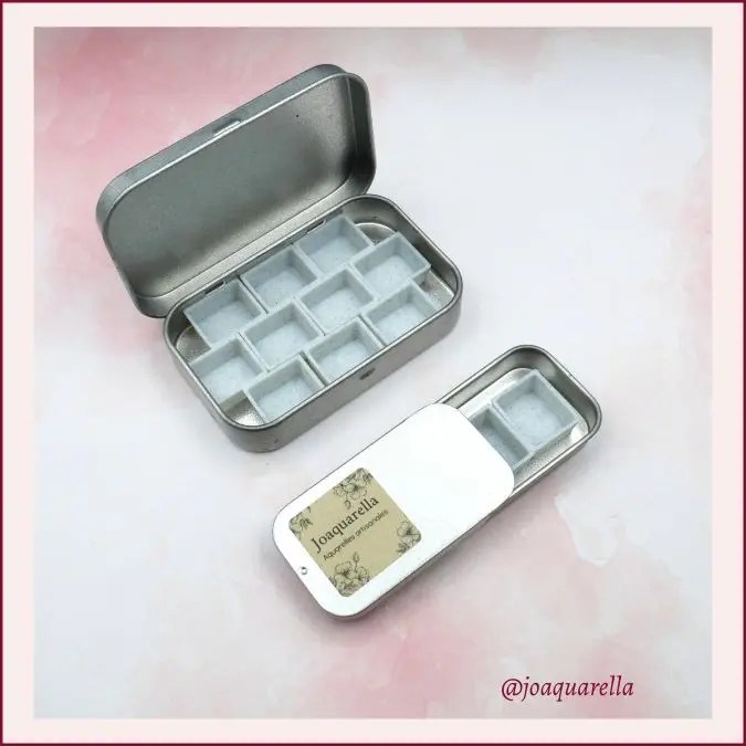 Boite métallique pour le rangement de vos aquarelles artisanales