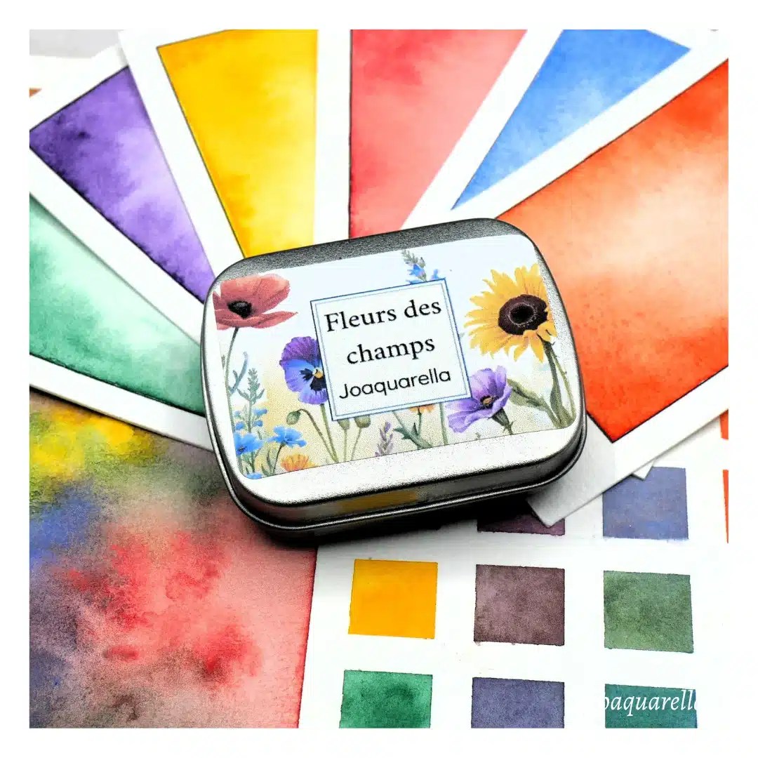 Collection d'aquarelles artisanales Joaquarella - Fleurs des champs