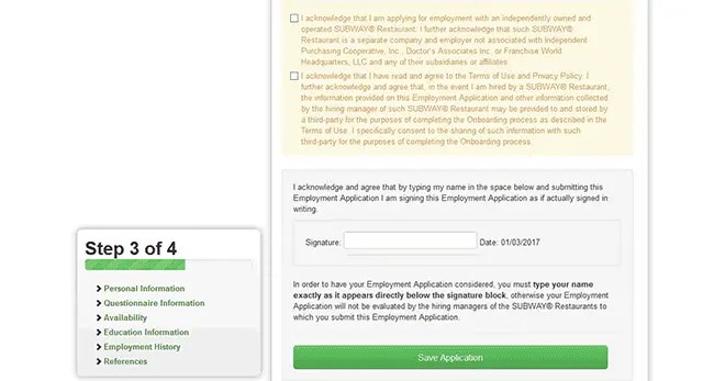 picture Subway Job Applications Online subway job application adobe pdf