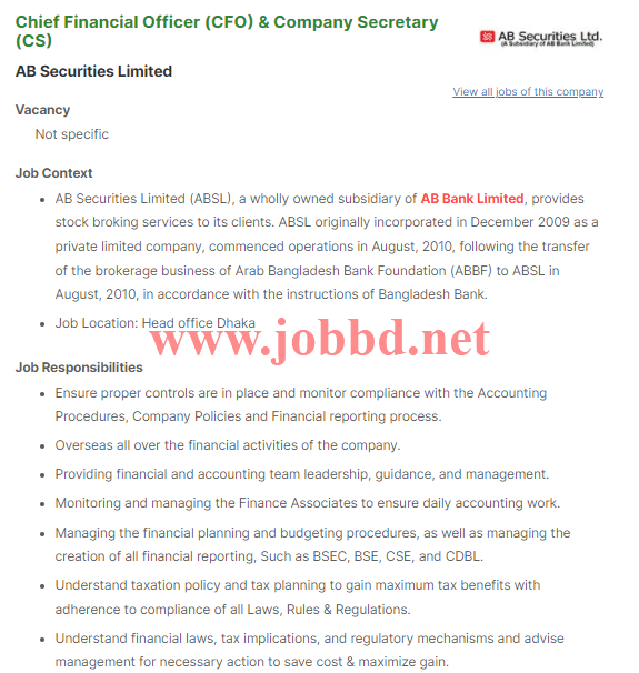 AB Bank Limited Job Circular 2023