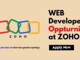 Web Developer Job At Zoho Corporation Full Time Role In India Jobcode