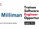 Trainee Software Engineer Opportunity At Milliman Best Internship For