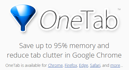 One Tab Browser Extension