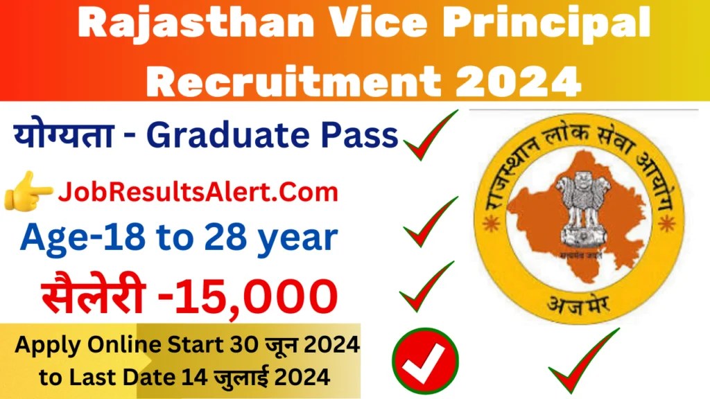RPSC Vice Principal Reruitment 2024