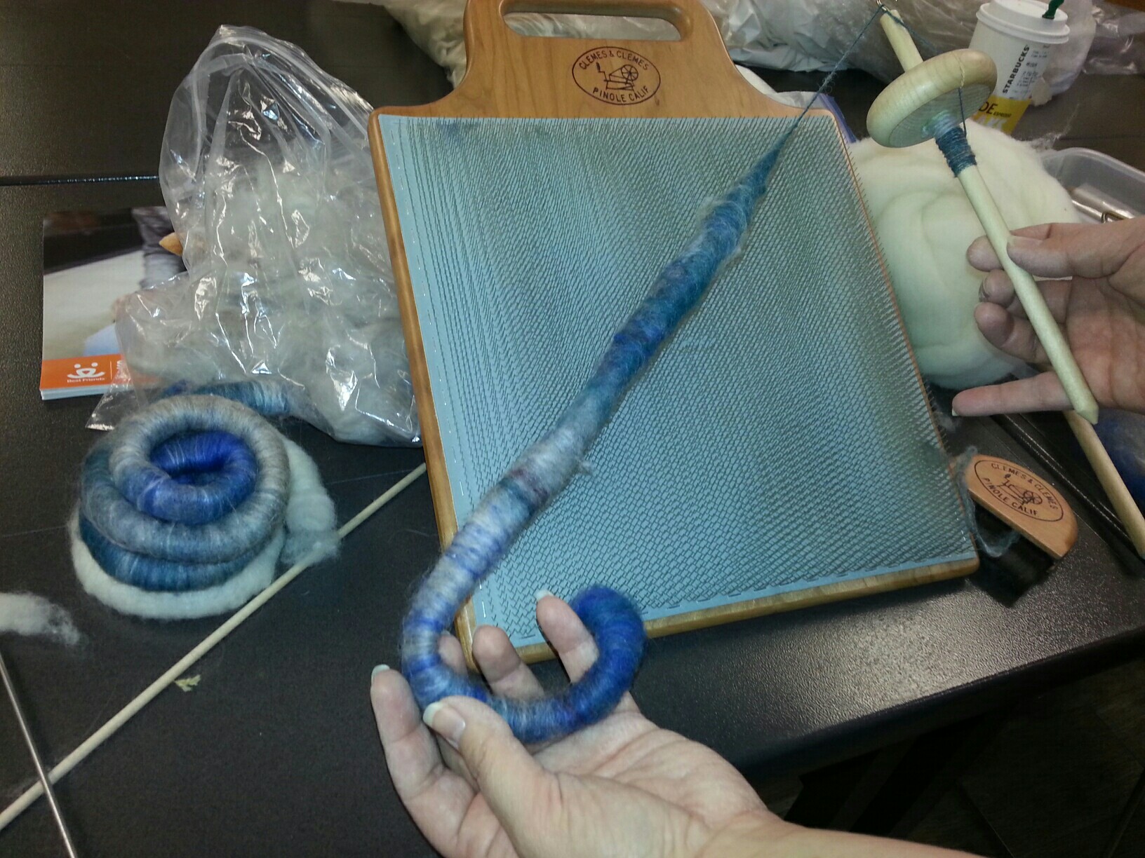 Rolags on Blending Board