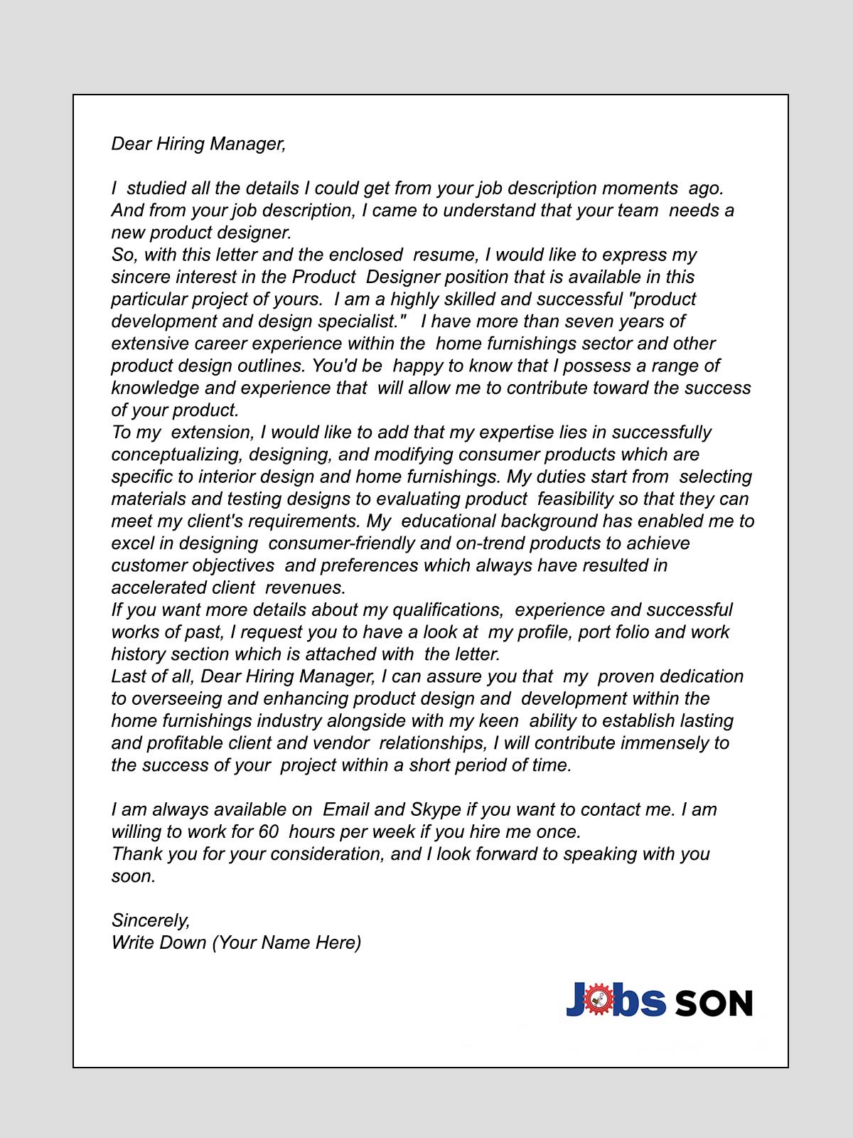 Pricing managers are marketing managers who develop pricing strategies for a company's products or services to increase consumer satisfaction and raise company profits or market share. Upwork Cover Letter Sample For Product Design And Cover Design