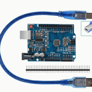 Shop Arduino UNO R3 Development Board (ATmega328P-AU, CH340G Enhanced) – fully Arduino IDE compatible, with USB cable & pin headers. Ideal for robotics, IoT, automation, and DIY electronics projects.